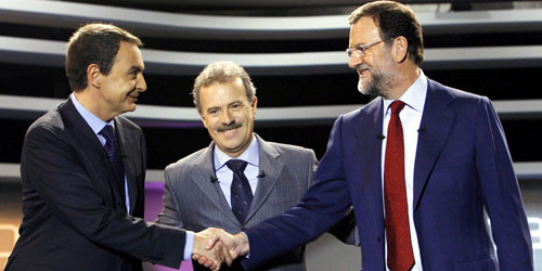 Debate Zapatero-Rajoy (foto:EFE)